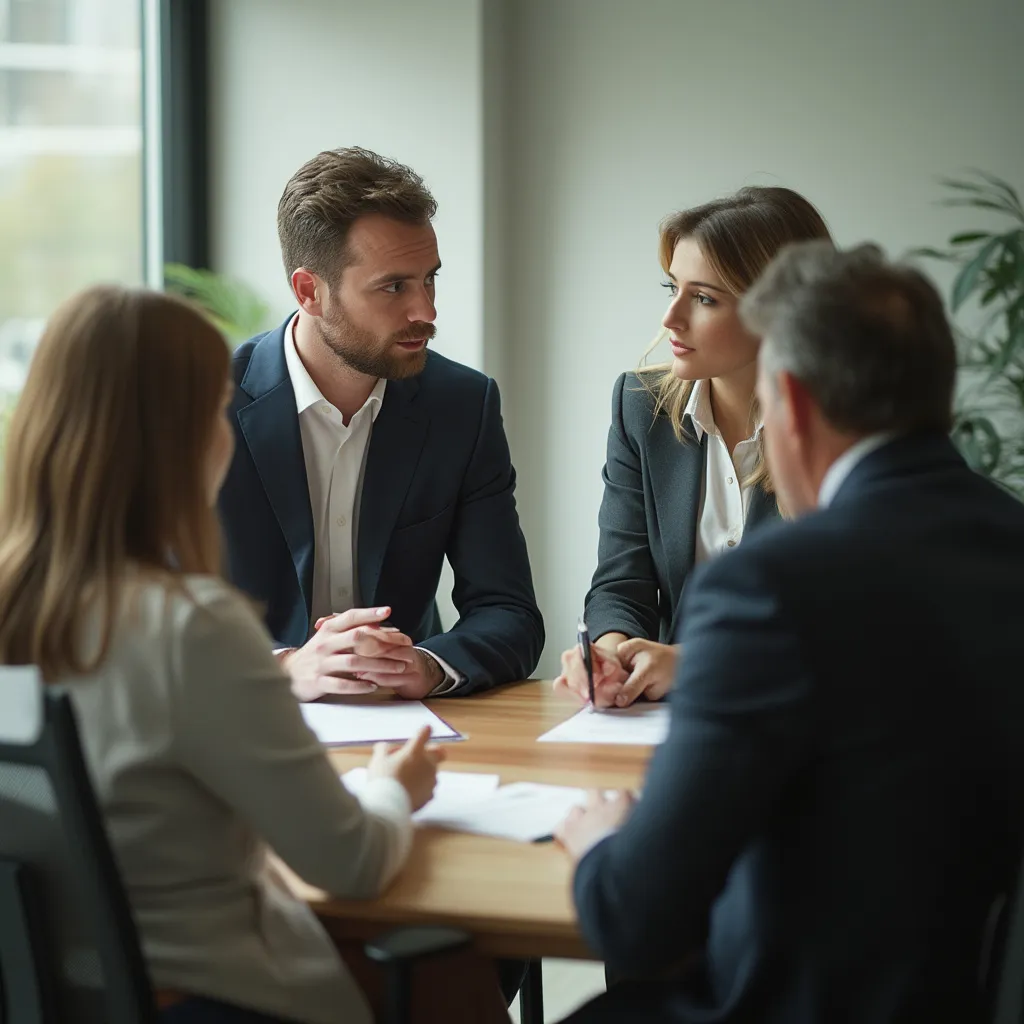 Consulente al lavoro con il cliente